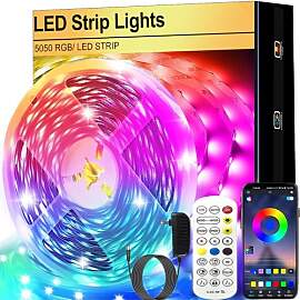 FOLAI Led Strip 10m, Bluetooth Music Sync,