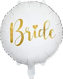 Folienballon Bride 35cm rund Helium Luftballon