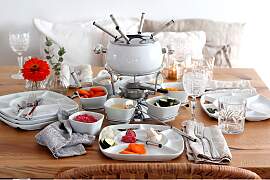 Fondueset, Edelstahl Fondueset