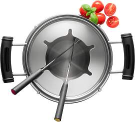 Fondueset, Edelstahl -