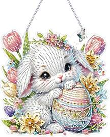FONDUO Diamond Painting Ostern Hase, Ostern Deko