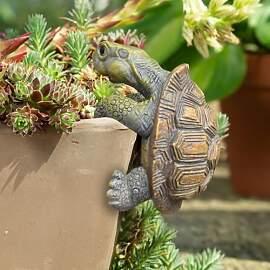FONDUO Lustige Garten Schildkröte Deko für