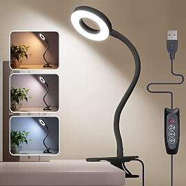 Foneso 48 LEDs Dimmbare Leselampe Bett, Klemme