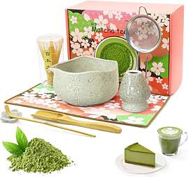 Forbabe 8-Teiliges Premium Matcha Set Grün,