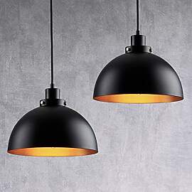 FORCOSO 2 x Pendelleuchte Schwarz Gold - Modern