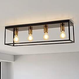 FORCOSO Deckenlampe Schwarz 4 Flammig - E27