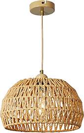 FORCOSO Rattan Lampe - Boho Pendelleuchte Esstisch 