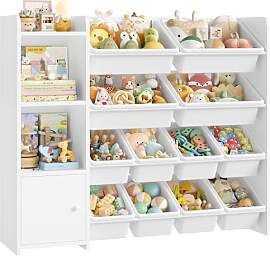 FOREHILL Kinderregal mit 12 Boxen Kinderschrank