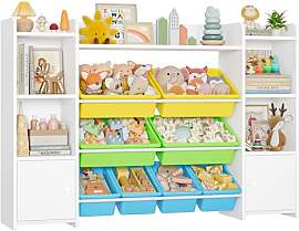 FOREHILL Kinderregal mit 8 bunten Boxen