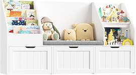 FOREHILL Kinderregal mit Sitzbank Kinderzimmer