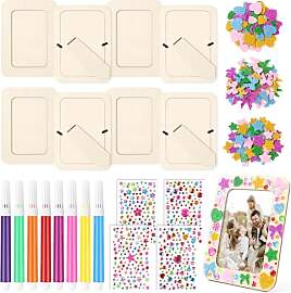 FORETOGO 8 Stück Bilderrahmen Holz Set, DIY Foto