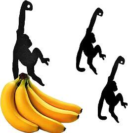 Forlush 2 Stück Bananenhalter Affe für Bananen,