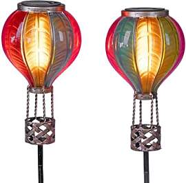 formano 2er Set Solar-Ballon Gartenstecker Acryl