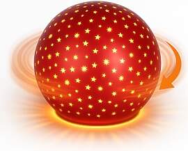formano LED Deko-Kugel Drehend Rot 15 cm Glaskugel 