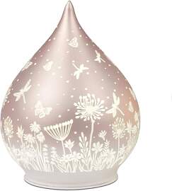 formano LED Deko Tropfen Glas Peach Rosa 15cm