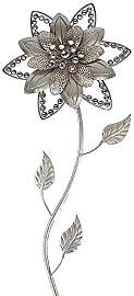 Formano Wandblume 70cm silber