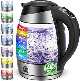 FOR ME Glas Elektrischer Wasserkocher 1,8L,