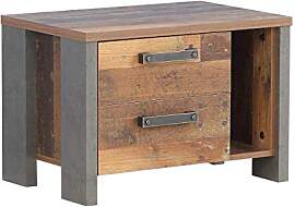 FORTE Clif Nachttisch mit 2 Schubladen,