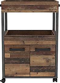 FORTE HOME BAR Barschrank mit Rollen und 2 Türen, 