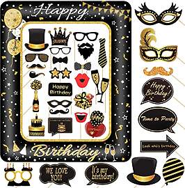 Fotobox Accessoires Geburtstag 36 STK. Foto