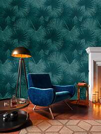 Fototapete LIVING WALLS, blau (petrol), B:1,59m