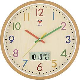 Foxtop Kinder Wanduhr, Geräuschlos Lautlos,