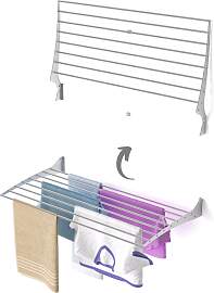 Foxydry Fold 100 wand-montierte platzsparende