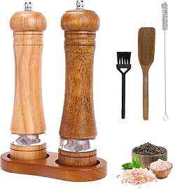 Foyucool Salz und Pfeffermühle Holz Set und