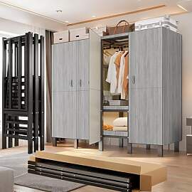 FPIGSHS Faltbarer Kleiderschrank Mit magnetischer