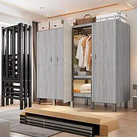 FPIGSHS Faltbarer Kleiderschrank Mit magnetischer