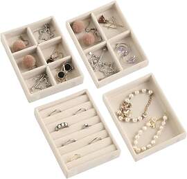 Frebeauty Kleines Schmucktablett Set, Stapelbares