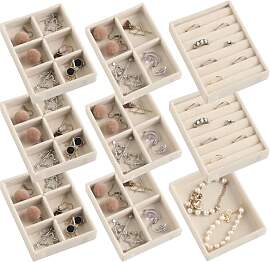 Frebeauty Kleines Schmucktablett Set, Stapelbares