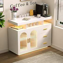 FREDEES küchenschrank Sideboard mit 3 Schubladen, 