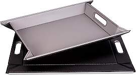 Freeform DUO Tablett 45 x 35 cm | Grau/Schwarz | 2 