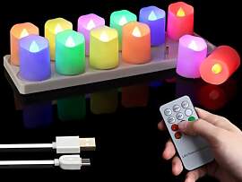 FREEPOWER 12 Stück Wiederaufladbare LED