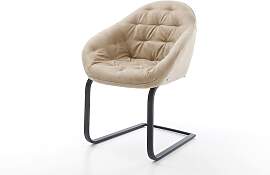 Freischwinger Gaio-Flex Mikrofaser Beige Vintage