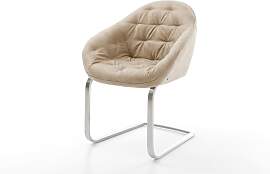 Freischwinger Gaio-Flex Mikrofaser Beige Vintage