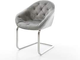 Freischwinger Gaio-Flex Samt Grau Freischwinger