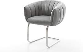 Freischwinger Jada-Flex Samt Grau Freischwinger