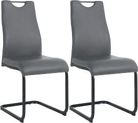 Freischwinger MÖBILIA, grau (grau, schwarz,