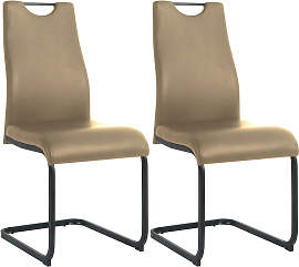 Freischwinger MÖBILIA, grau (taupe, schwarz,