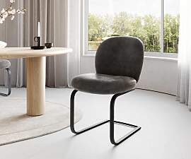 Freischwinger Nube-Flex Mikrofaser Anthrazit