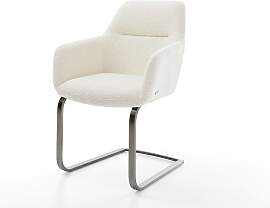 Freischwinger Pejo-Flex Bouclé Weiß