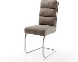 Freischwinger Pela-Flex Mikrofaser Taupe Vintage