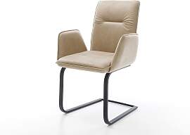 Freischwinger Vinja-Flex Mikrofaser Beige Vintage