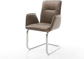 Freischwinger Vinja-Flex Mikrofaser Taupe Vintage