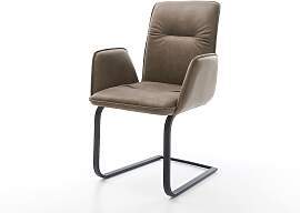 Freischwinger Vinja-Flex Mikrofaser Taupe Vintage