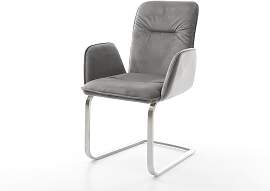 Freischwinger Vinja-Flex Samt Grau Freischwinger