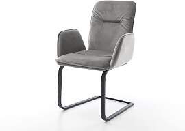 Freischwinger Vinja-Flex Samt Grau Freischwinger