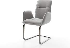 Freischwinger Vinja-Flex Strukturstoff Soft Grau